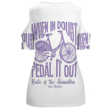 Load image into Gallery viewer, ACT off shoulder U-neck short sleeve top