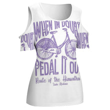 Load image into Gallery viewer, ACT off shoulder U-neck short sleeve top