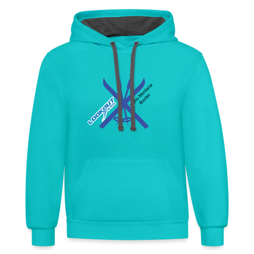 Contrast Hoodie - scuba blue/asphalt