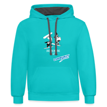 Load image into Gallery viewer, Contrast Hoodie - scuba blue/asphalt

