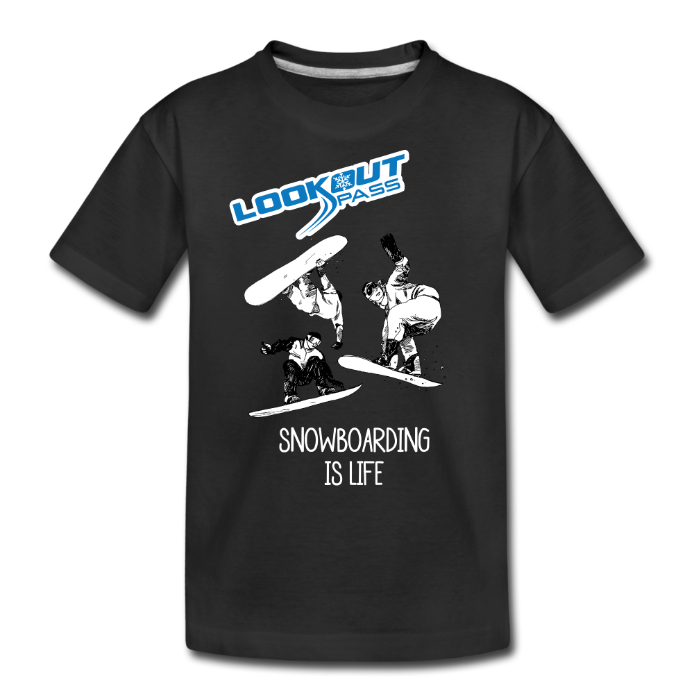 Lookout Pass Kid's Tee - black